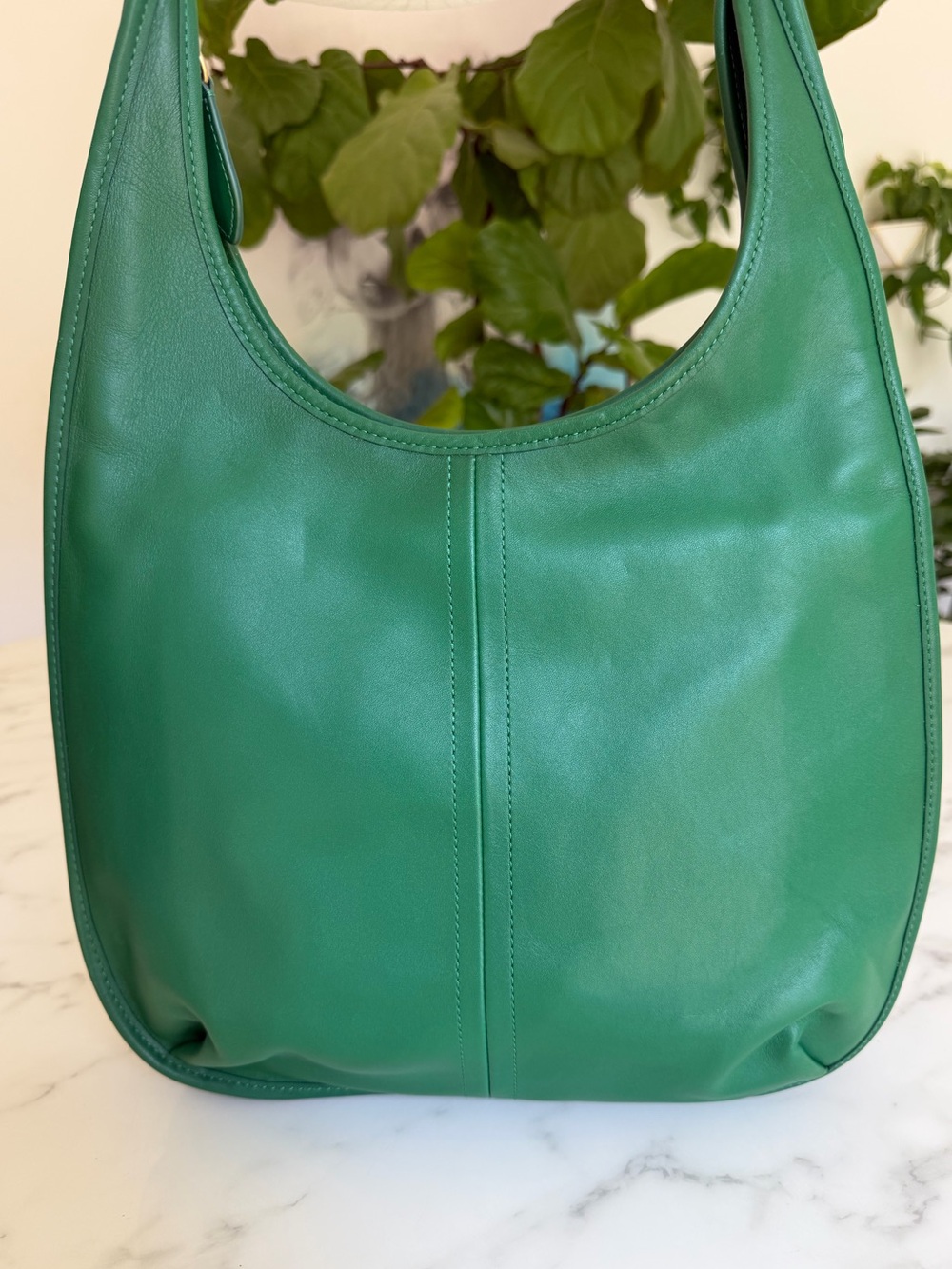 COACH Originals Large Ergo Shoulder Bag 33 Green Glovetanned Leather Brass C2264 - Picture 2 of 16